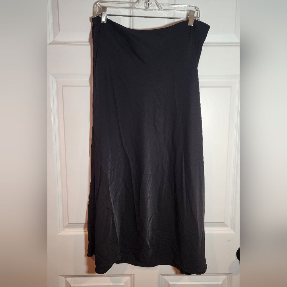 Time And Tru Stretch Black Pull On Maxi Skirt Size Large